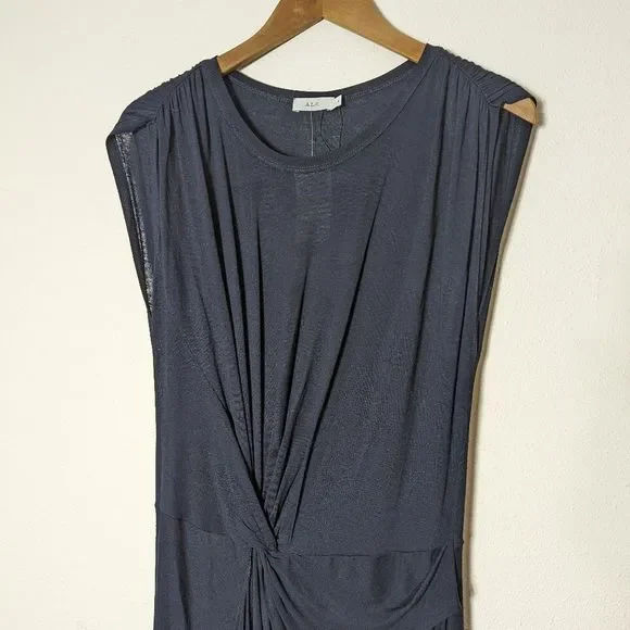A.L.C. Emilie Midnight Blue Jersey Midi Dress size S New With Tags  NWT - Picture 14 of 16